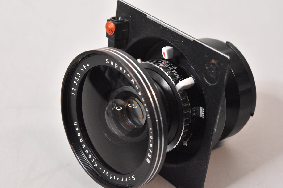 Objectif Schneider-Kreuznach Super-Angulon 5,6/65 Mc Prontor – Occasion