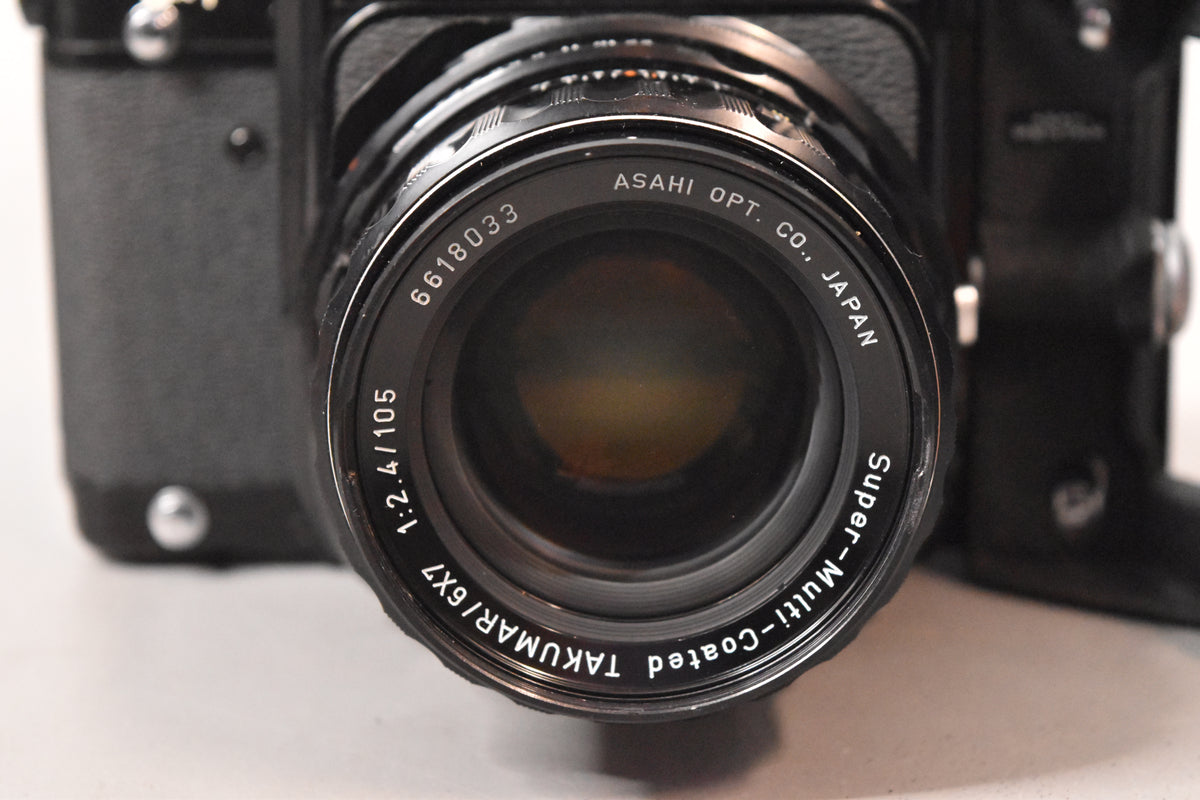 Asahi Pentax 6x7 + Takumar 105mm f2.4 with 55/3.5 kit – Phototek
