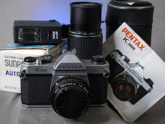 Pentax K1000 35mm Camera Kit