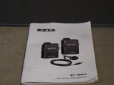 BOYA BY-WM4  Pro Digital Camera-Mount Wireless Omni Lavalier Microphone System. TESTED AND WORKING, IN A MINT CONDITION.