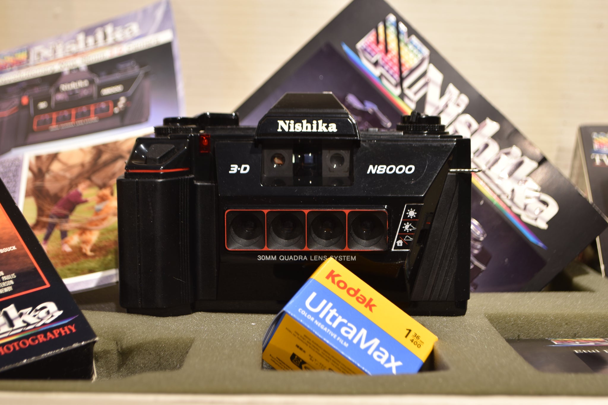 Nishika N8000 Quadroscopic Stereo 35mm 3D Camera. with flash, Original ...