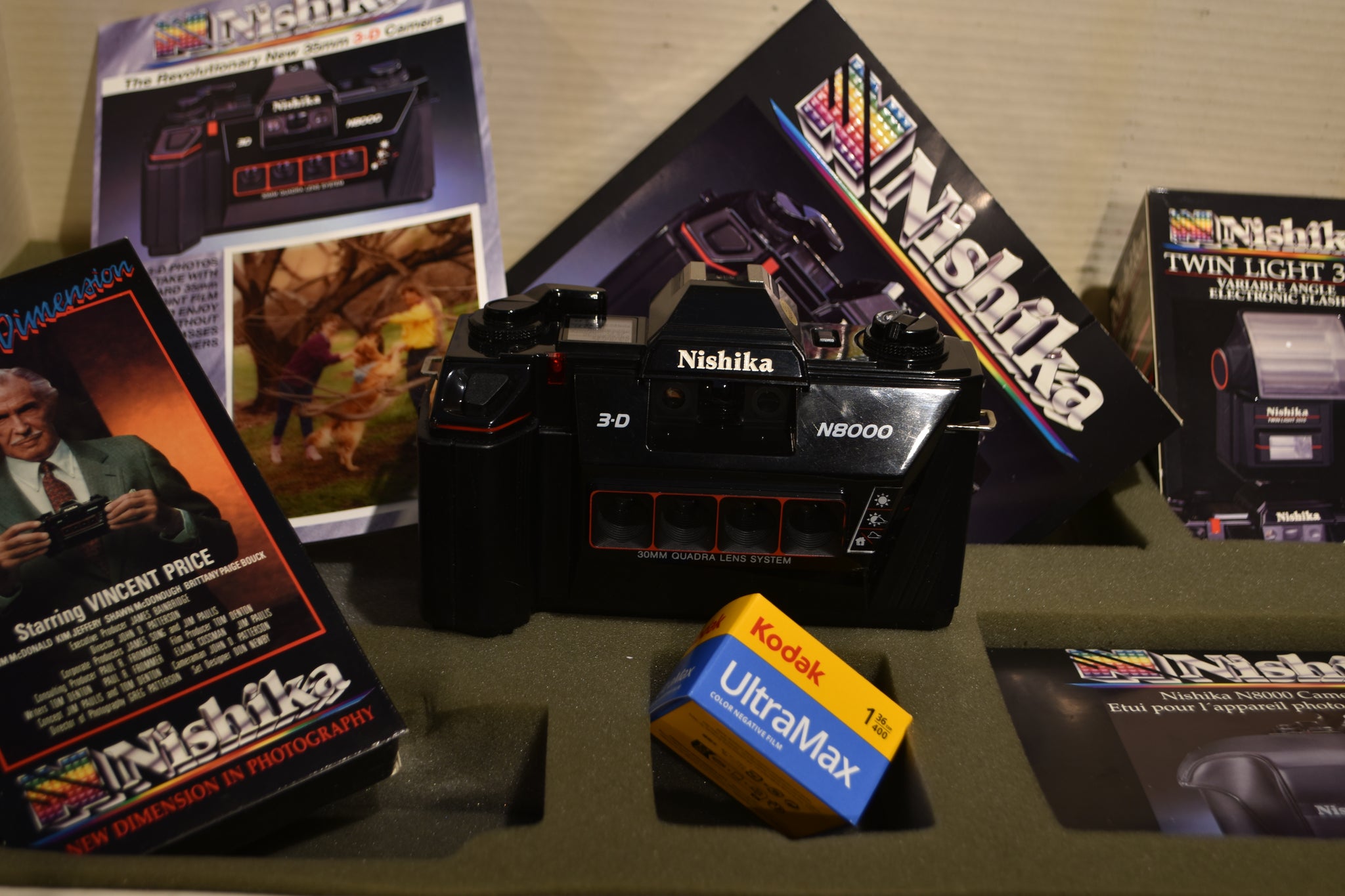 Nishika N8000 Quadroscopic Stereo 35mm 3D Camera. with flash, Original ...