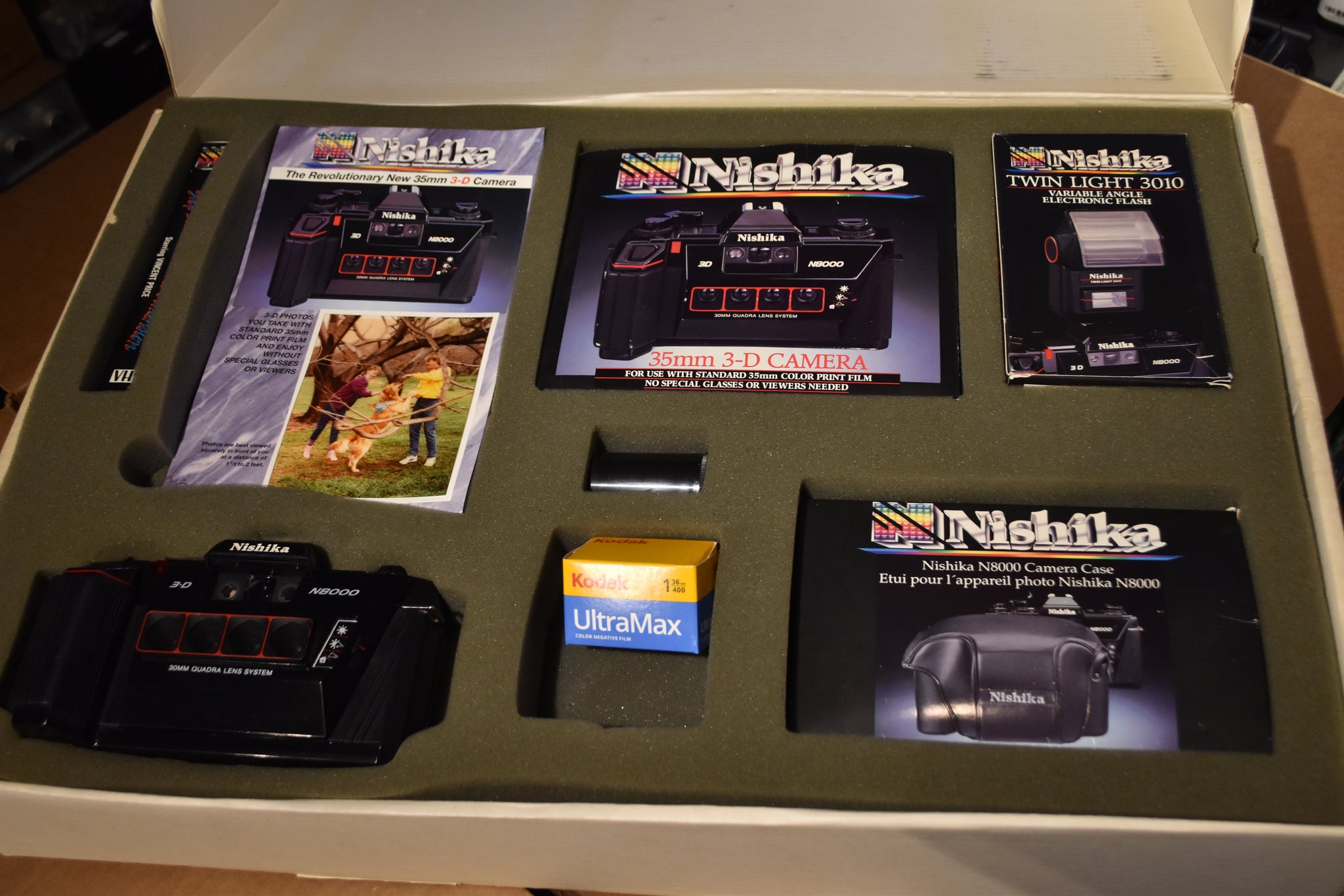 Nishika N8000 Quadroscopic Stereo 35mm 3D Camera. with flash, Original ...