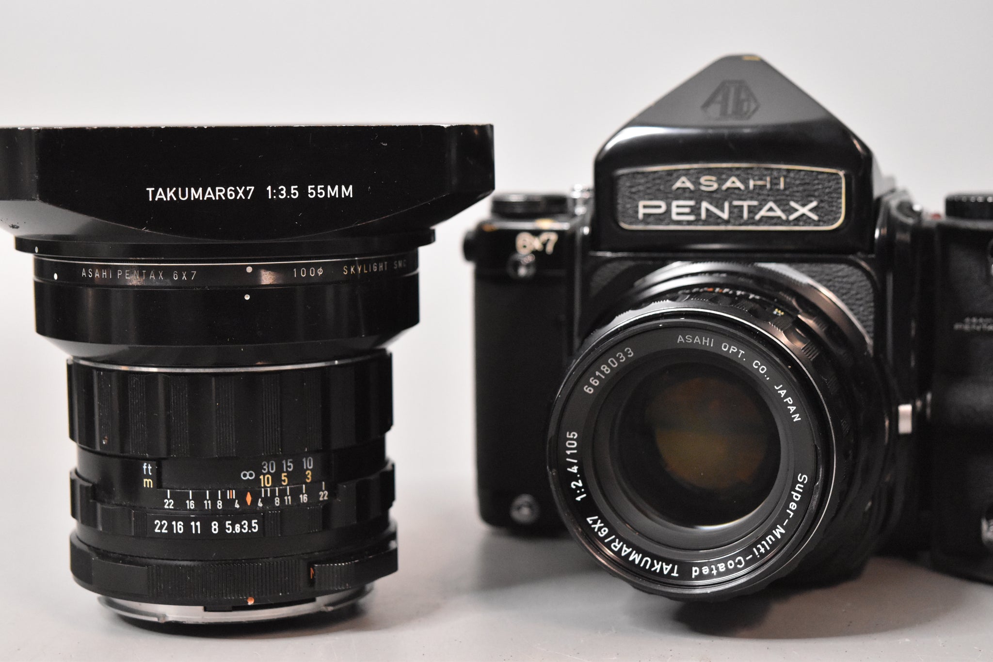 Asahi Pentax 6x7 + Takumar 105mm f2.4 with 55/3.5 kit – Phototek