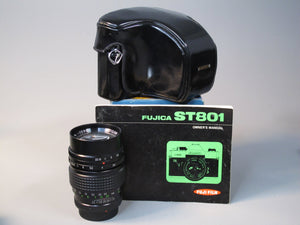 FUJICA ST801 35mm SLR camera with 55mm and 135mm lenses