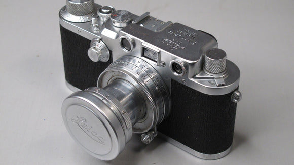 Vintage Leica D.R.P. III RF Camera with Ernst Leitz Wetzlar Summitar f=5cm 1:2 Lens