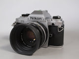 Nikon FG 35mm Camera with 50mm f1.8 Lens and Nikon Flash