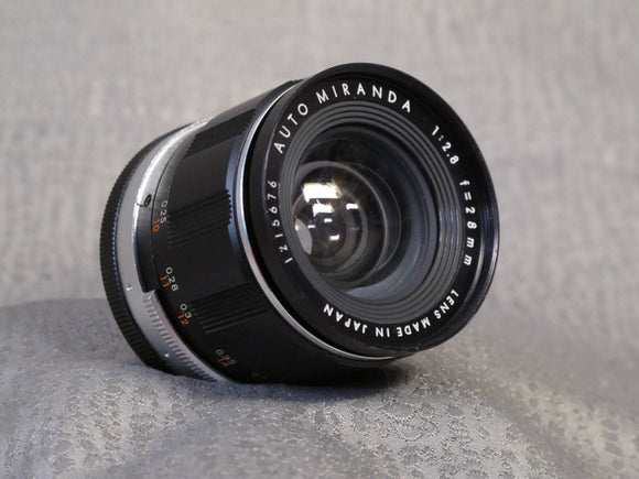 Auto MIRANDA 28mm f2.8 Lens in Miranda mount